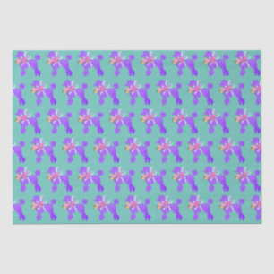 Purple Poodle Matching Tissue Paper