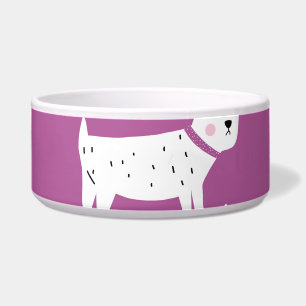 Purple Poodle: Monochrome Retro Pattern
