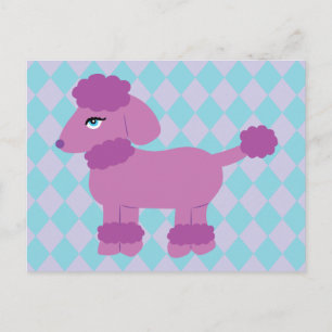 Purple Poodle Postcard
