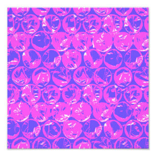 Purple pop art bubble wrap photo print