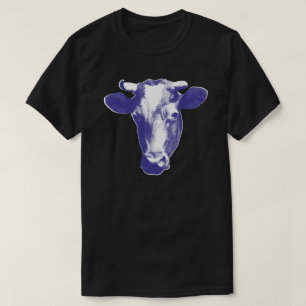 Purple Pop Art Cow Graphic T-Shirt