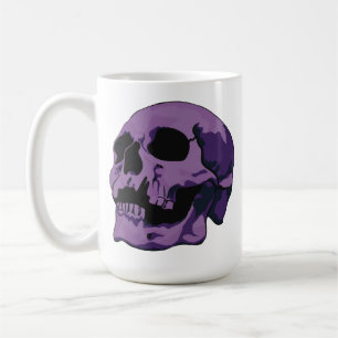 Purple Pop Art Skull Coffee Mug