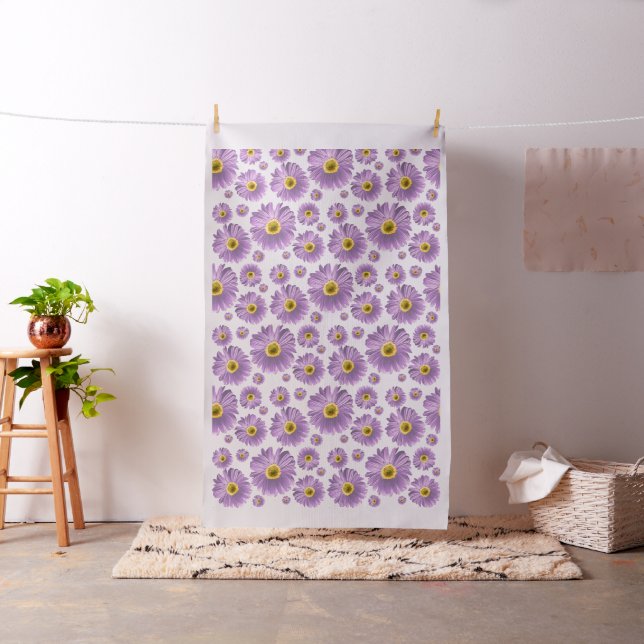 Purple Pop Daisy Pattern Fabric (In Situ)