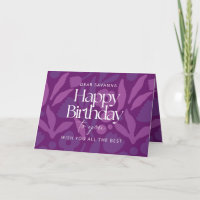 Purple Pop Flowers Happy Birthday to You