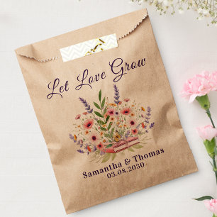 Purple Poppy Lavender Let Love Grow Favor Bag