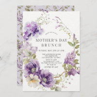 Purple Poppy & Lilac Floral Mother's Day Brunch
