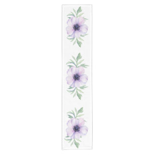"Purple Poppy" Short Table Runner