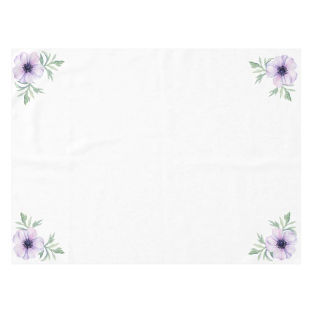 "Purple Poppy"  Tablecloth (Front (Horizontal))