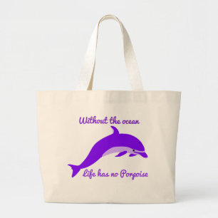 Purple Porpoise Tote Bag