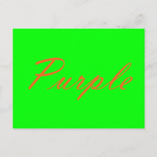 Purple Postcard (Front)