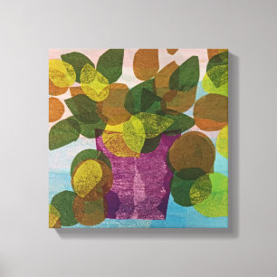 Purple Pot Stretched Canvas Print