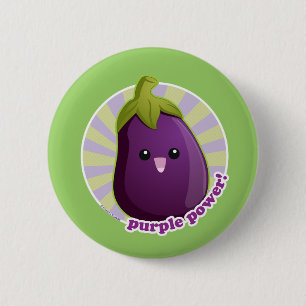 Purple Power! 6 Cm Round Badge