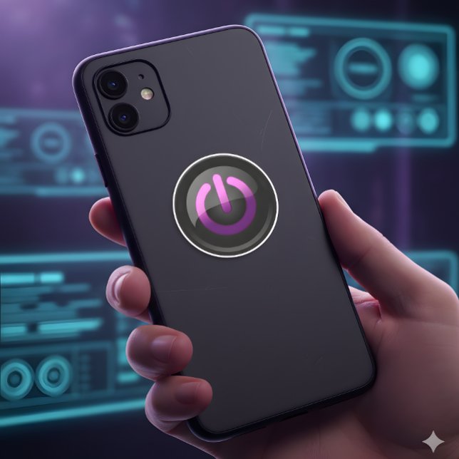 Purple Power On-Off Sticker – Cool & Modern Style (Creator Uploaded)