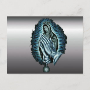 Purple Prayer Blessed Virgin Mary Postcard