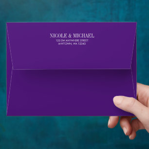 Purple Pre-Addressed A7 Envelopes