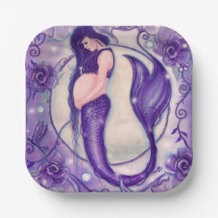 Purple pregnancy mermaid by Renee   Paper Plate