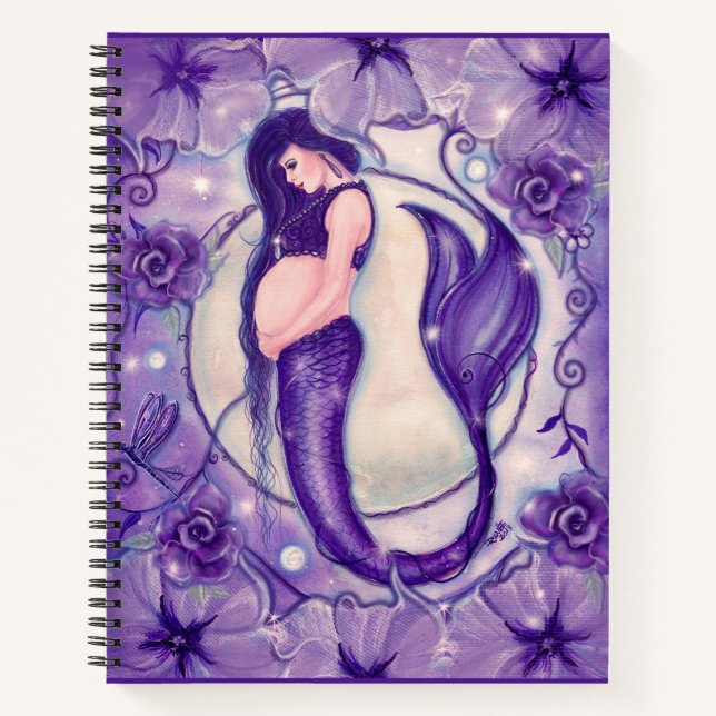 Purple pregnancy mermaid memory book by Renee (Front)