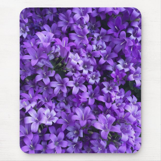 Purple Pretty Flowers  Mouse Mat (Front)