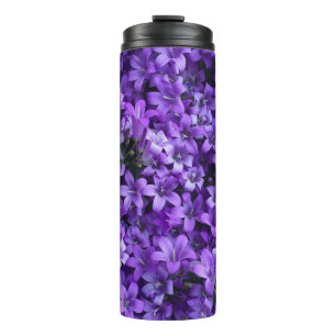 Purple Pretty Flowers  Thermal Tumbler