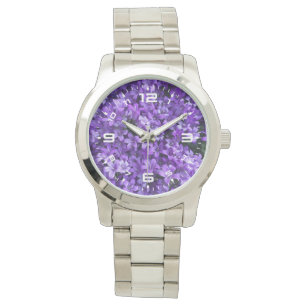Purple Pretty Flowers Watch