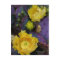Purple prickly pear opuntia cactus yellow flowers