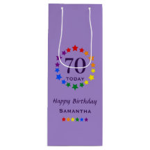 Purple Pride LGBTQ 70 Today or Any Age Birthday