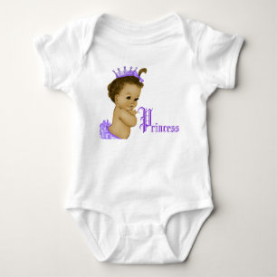 Purple Princess African American Baby Girl Shirts
