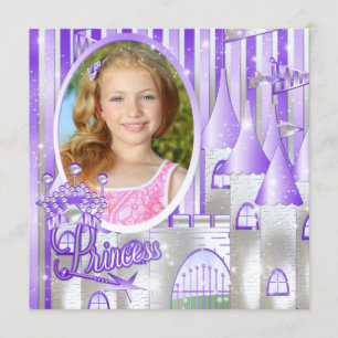 Purple Princess Birthday Party Invitation