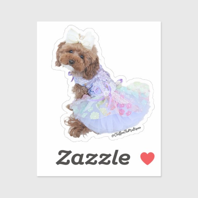 Purple Princess Chiffon: Cute Maltipoo Puppy (Sheet)