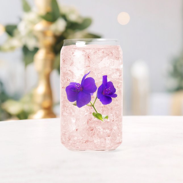 Purple Princess Flower Floral Can Glass (Insitu (Wedding))