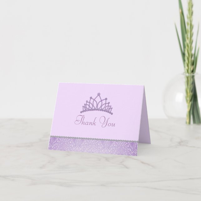 Purple Princess Thank You Card (Front)