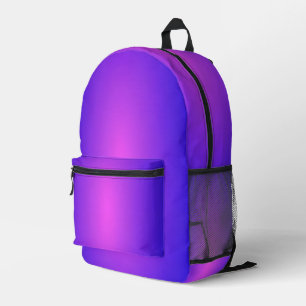 Purple Printed Backpack