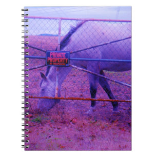 Purple Private Property Horse Notebook
