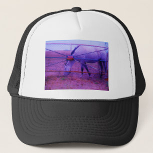 Purple Private Property Horse Trucker Hat