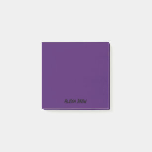 Purple Professional Minimalist Black Script Post-it Notes