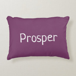 Purple Prosper Affirmation Decorative Cushion
