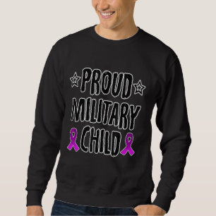 Purple Proud Military Child Military Children Mon Sweatshirt