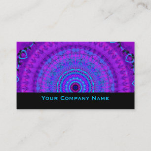 Purple Psyche Mandala kaleidoscope Business Cards