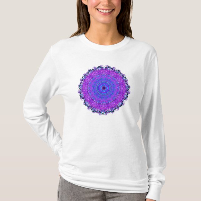 Purple Psyche Mandala kaleidoscope long sleeve top (Front)