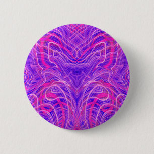 Purple psychedelic pattern 6 cm round badge
