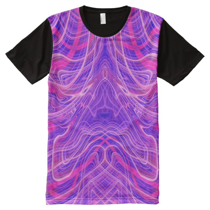 Purple psychedelic pattern All-Over print T-Shirt | Zazzle.co.uk