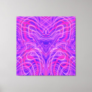 Purple psychedelic pattern canvas print