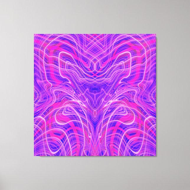 Purple psychedelic pattern canvas print (Front)