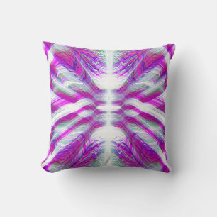 Purple psychedelic pattern cushion