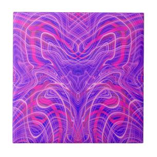 Purple psychedelic pattern tile
