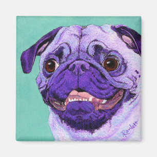 Purple Pug Magnet