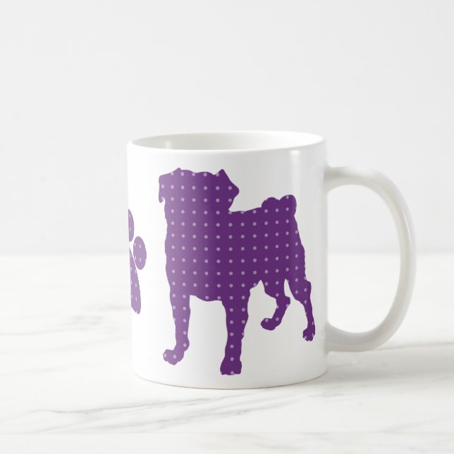 Purple Pugs and Paws Mug (Right)