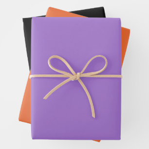 Purple, Pumpkin & Black Colour Gift Wrapping Paper Sheet