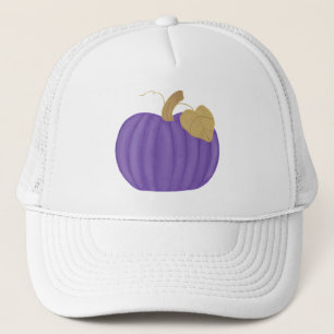 Purple Pumpkin Gold Leaf Hat
