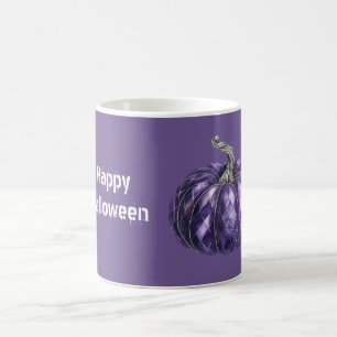Purple Pumpkin Halloween Coffee Mug